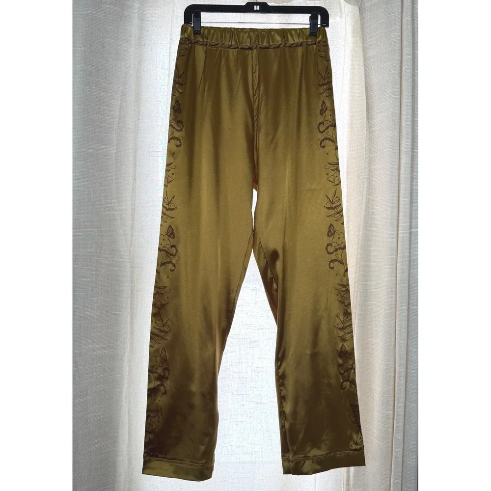 NWOT Taylor Swift Fearless Satin Pajama Set Gold‎ Official Merch MEDIUM